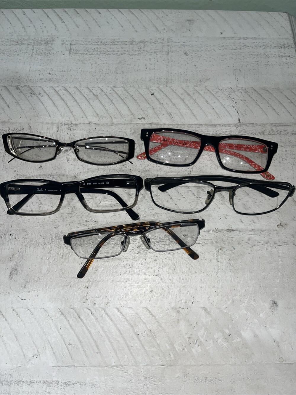 Lot Of 5 Ray Bans Eye Glasses All Frames Only